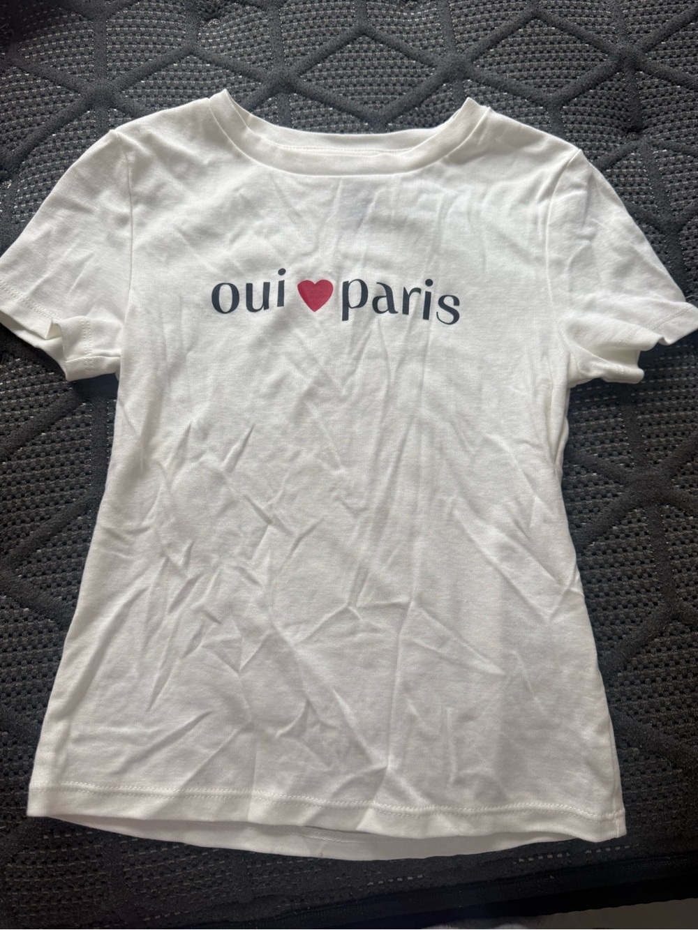 Women’s White "Oui Paris" Graphic Tee